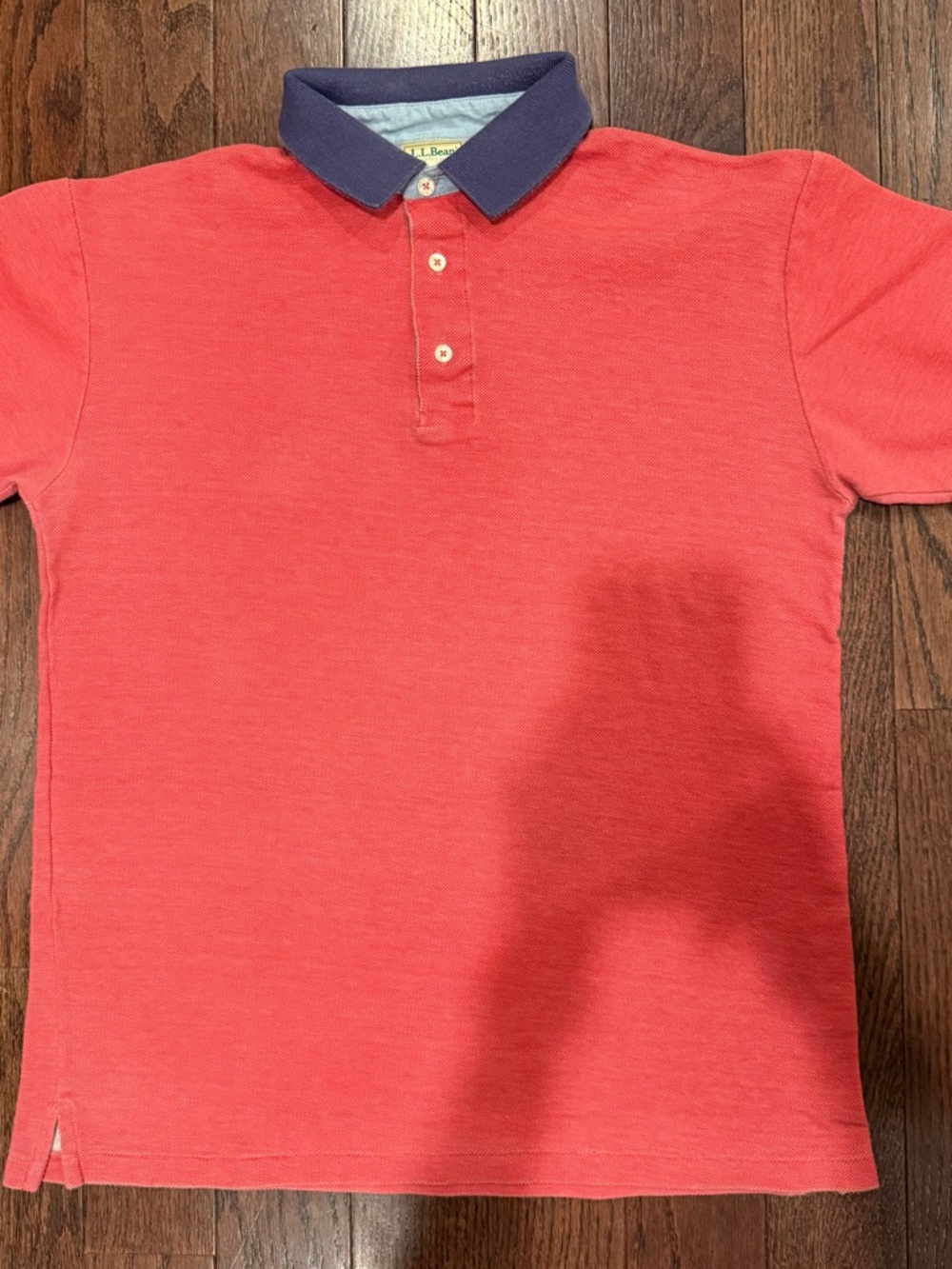 L.L. Vintage Casco Polo with Navy Contrast Collar 90s medium